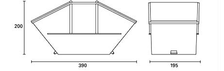 Deckelmulde 10 cbm